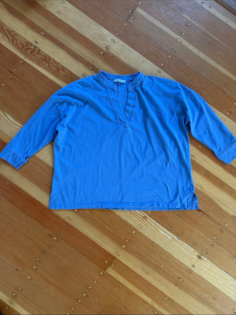 Mersea 3/4 Sleeve Cotton Knit Tunic Top one Size